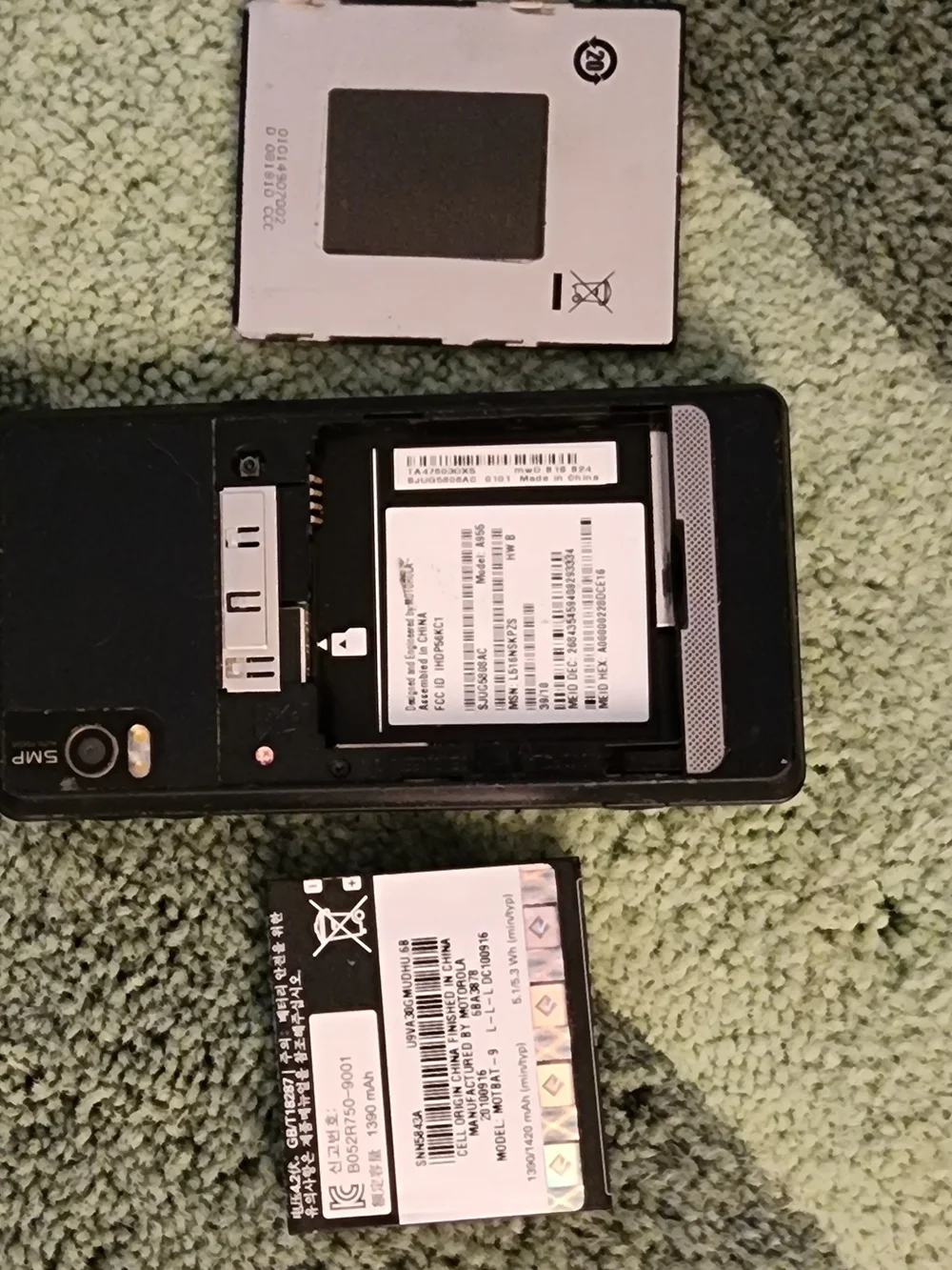 Motorola Black Smartphone with Black Charger and Cable Bundle